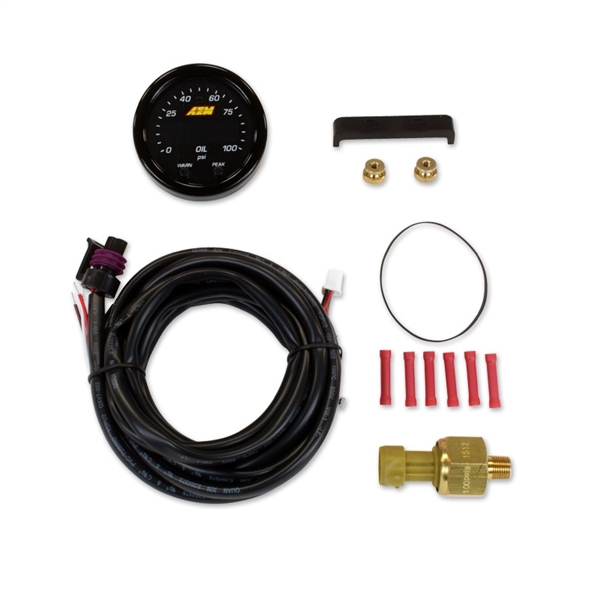 AEM X-Series Digital Oil Pressure Display Gauge and Sensor Kit 100PSI/7.0BAR