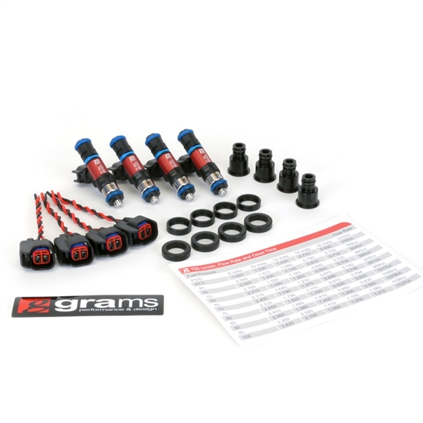 Grams Performance 750cc Fuel Injector Set for 1988-2001 Honda B16, B18, B20, D15, D16, F22A, F22B, H22, H23 applications