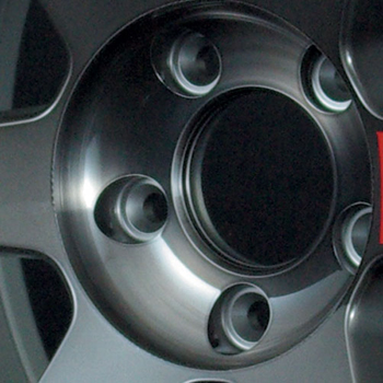 TE37 SL Wheel in Pressed Graphite - center close-up