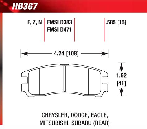Hawk Brake Pad Diagram